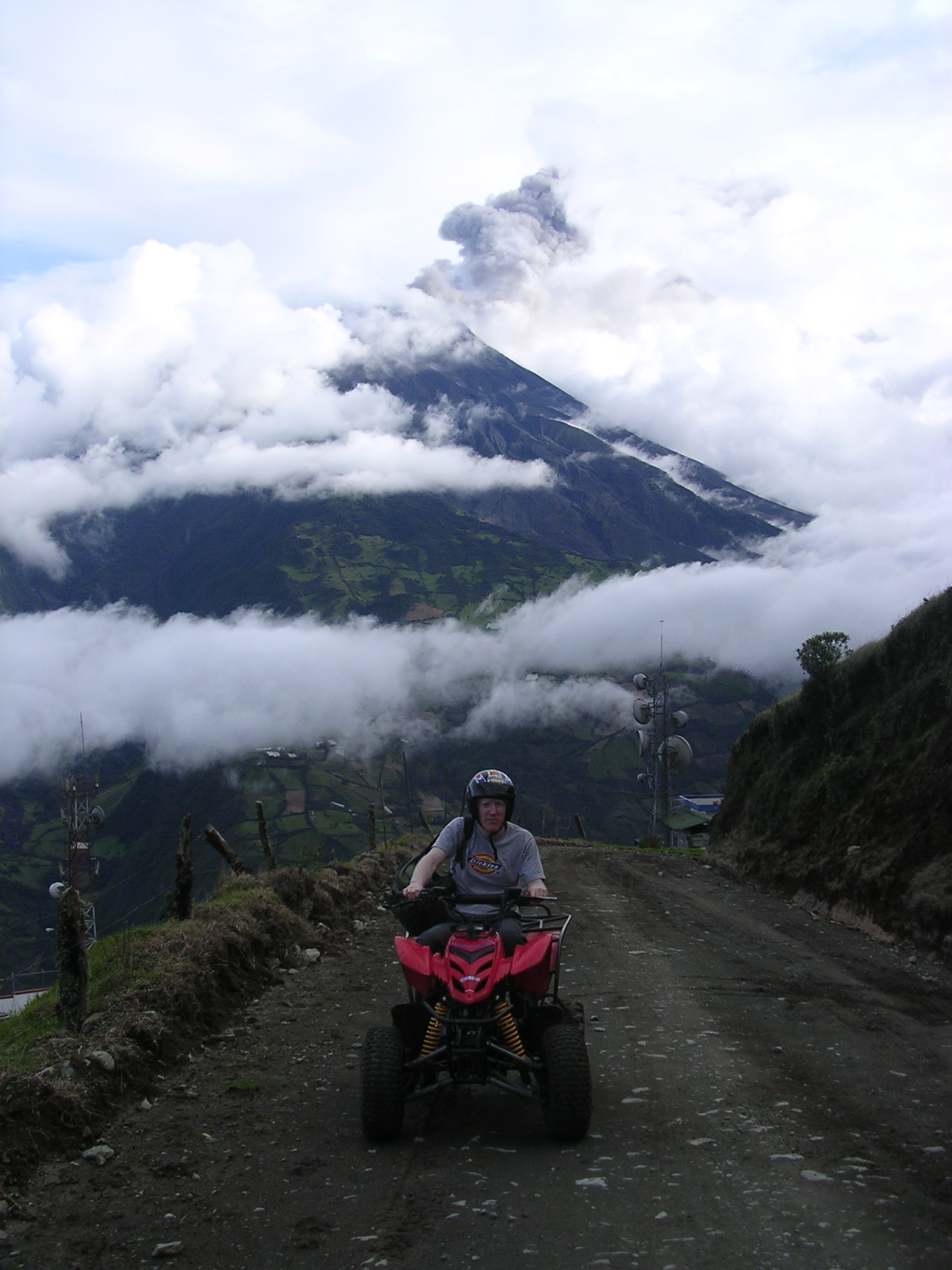 ATV ride with volcano in the background